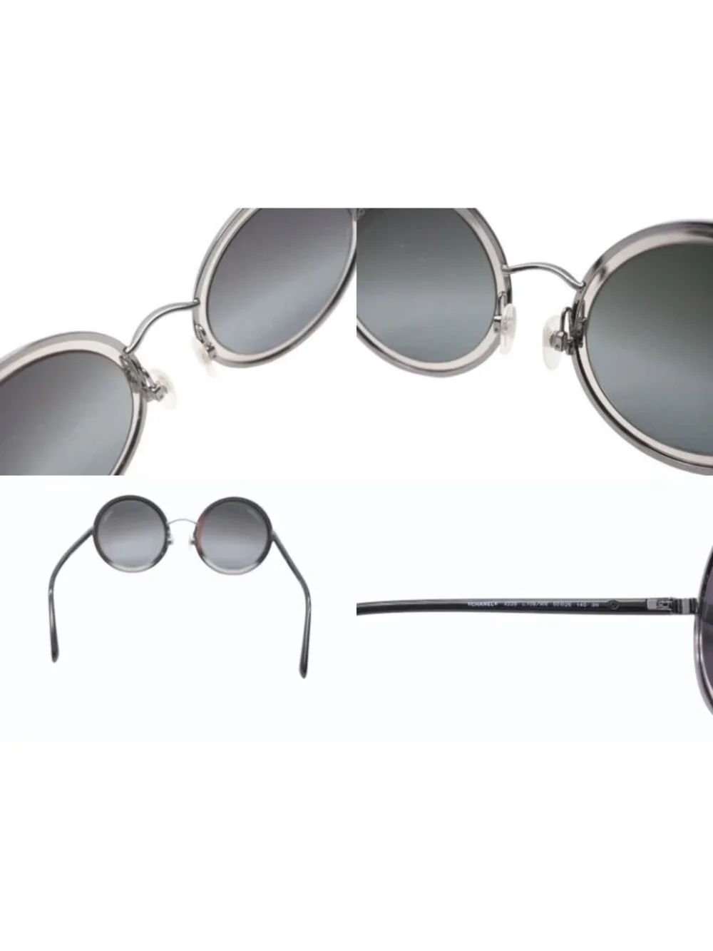 Chanel Sunglasses Resin Acetate Metal Black Mirror Eyewear